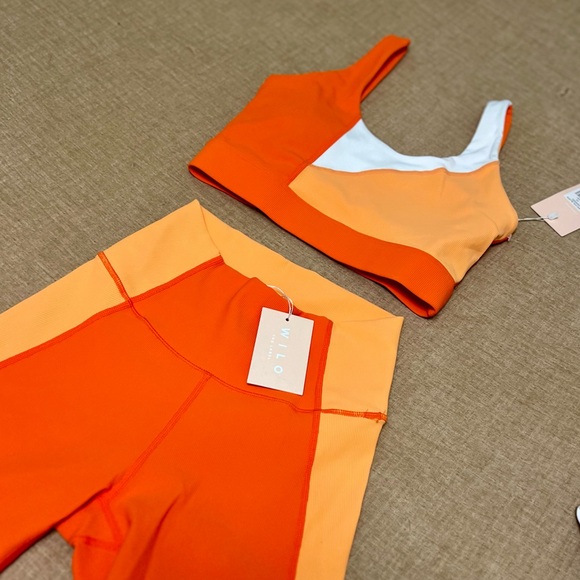 Orange Colorblock Wilo Active Set - Picture 5 of 5